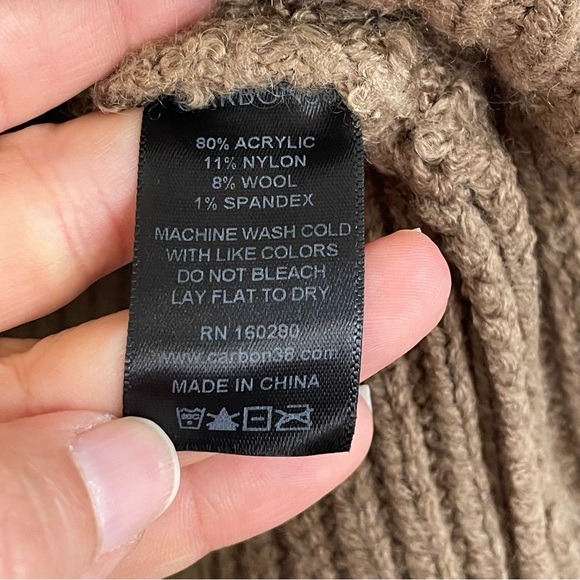 CARBON38 Half Zip Boucle‎ Pullover Sweater jn Caribou Size XS - Picture 7 of 9